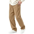 thumbnail image 6 of SAWOBUUN Men's Corduroy Pants Wide Leg Elastic Waist Loose Fit Casual Trousers with Pockets, 6 of 7