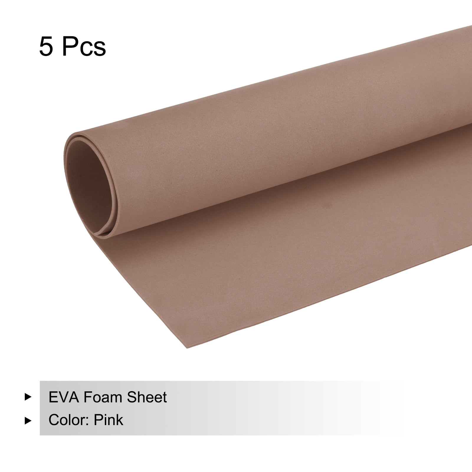Uxcell EVA Foam Sheets Coffee 19.7 Inch x 19.7 Inch 2mm Thick Crafts Foam Sheets for Costumes, Arts and Crafts Projects Pack of 5