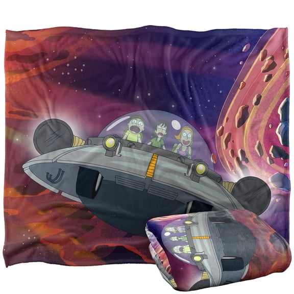 Rick and Morty Blanket, 50'x60' Screaming Space Silky Touch Super Soft Throw Blanket