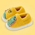 thumbnail image 2 of lnmuld Slippers for Kids Fashion Autumn and Winter Children Slippers Boys and Girls Flat Bottom Non On Round Toe Plush Warm Cartoon Dinosaurs Size:18-24 Months, 2 of 8