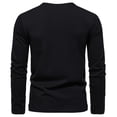 thumbnail image 4 of SHTXOZHI Long Sleeve Shirts for Men V Neck Solid Color Basic Tee Tops Casual Fall Pullover Shirts, 4 of 4