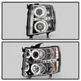 thumbnail image 5 of AKKON - For 2007-2013 14 Silverado 1500/ 2500HD/ 3500HD Pickup Chrome Clear [Dual Ring] LED Projector Headlights LH+RH Pair, 5 of 7