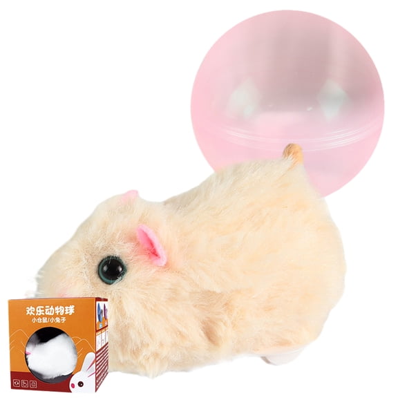 Esaierr Toddler Toys Electric Toys Animal Running Ball for Beige Hamster Cartoon Animal Ball Self Rotating Toy
