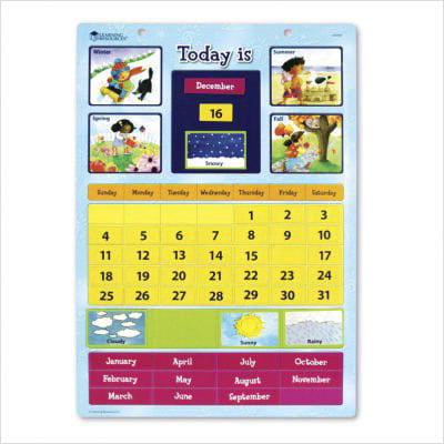 Moods and Emotions Preschool Learning Toys My First Daily Magnetic Calendar Weather Station for Kids Classroom Calendar Set |Usable on Wall or Fridge