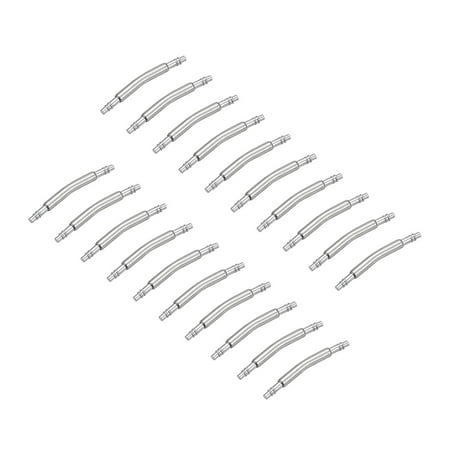 

12mm Curved Spring Bar Pins 1.5mm Dia Stainless Steel Double Flanged End Watch Band Link Pin 20 Pack