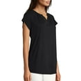 Hanes Women's ShortSleeve Peasant Henley Tee