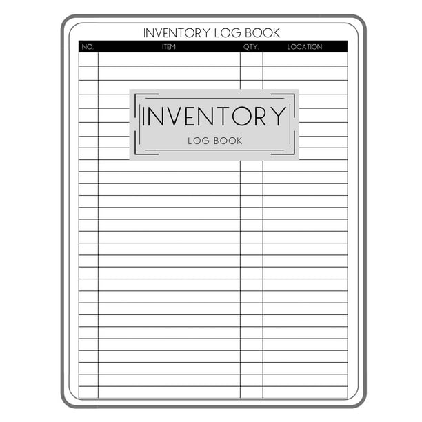 Inventory Log Book Ledger; Large Print 106 Pages; Management Organizer