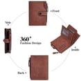 thumbnail image 6 of LOUEBICA Wallet for Men Large Capacity Leather RFID Blocking Trifold Wallet with 2 ID Windows and 15 Card Holders, 6 of 7