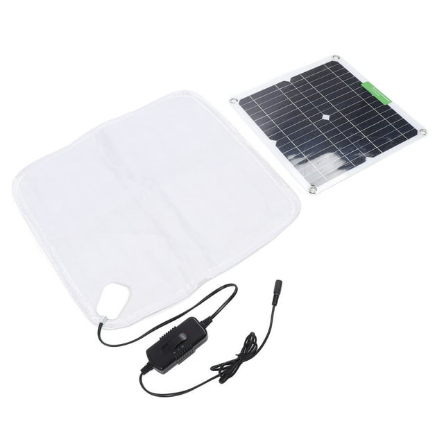 Solar Panel Heating Blanket, Solar Panel Heated Blanket Rapid Uniform Heating 12V 50W Pet Heating Pad for Car Outdoor Use