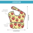 thumbnail image 4 of Susaid Apple Print Bibs for Babies Toddlers Adjustable Waterproof Free Soft Durable Bibs for eating with Large Pocket Food Catcher, 4 of 8