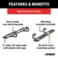 thumbnail image 4 of ARIES 4444014 6 x 75-Inch Oval Polished Stainless Steel Nerf Bars, Select Dodge Ram 1500, 4 of 9