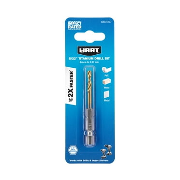 HART 5/32-inch Hex Shank Titanium Drill Bit Set