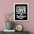 thumbnail image 3 of Designs ByLITA In This House, We Believe in Love, Laughter, and Lunges, 5 x 7 White Wall Print (Framed) | Working Out Room | Couples Decoration, 3 of 4