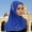 Blue, variant on LRJTENG Women's Solid Color Hijab Fashionable Elastic Hijab