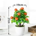 thumbnail image 3 of Coofit Artificial Plant Realistic Simulated Tangerine Potted Plant Artificial Fruit, 3 of 5