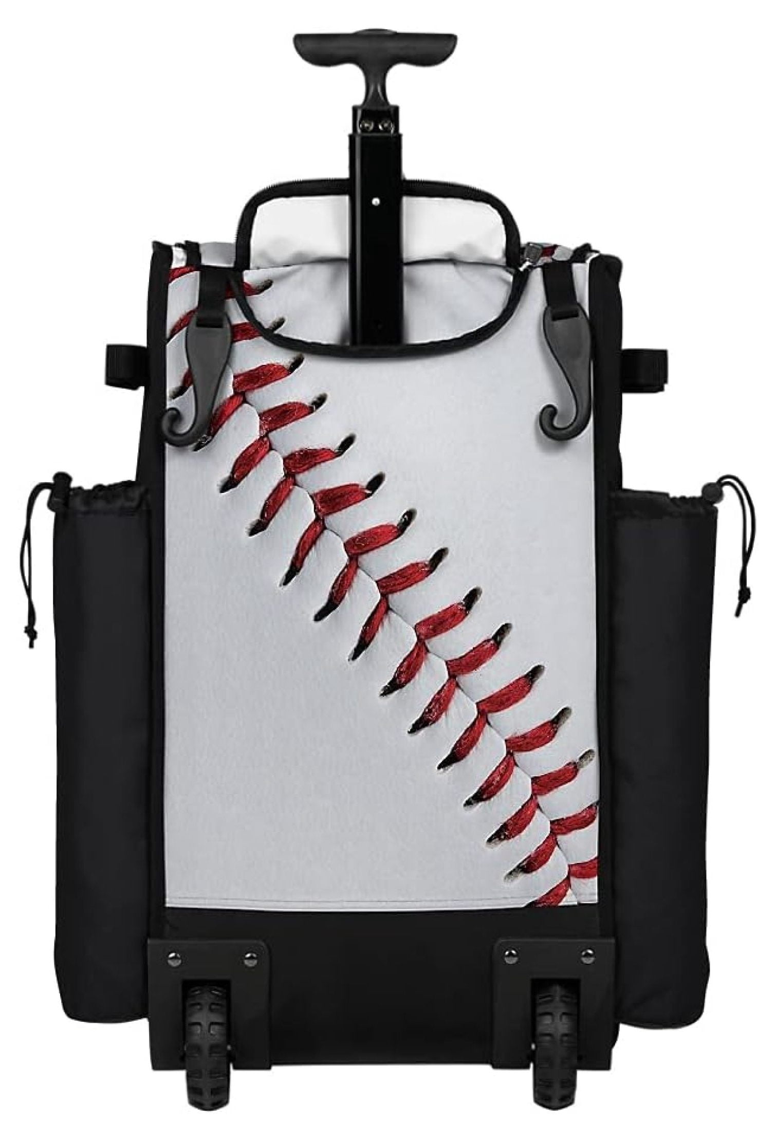 Rolling Baseball Softball Gear Bag XYT Wheeled Telescopic Handle Holds 4 Bats for Sports Travel
