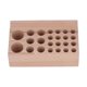 thumbnail image 1 of Portaherramientas para manualidades de cuero, 24 agujeros, madera de haya de alta resistencia, soporte para herramientas de perforación, portaherramientas de cuero para cinceles y cepillos, 1 of 8