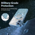 thumbnail image 3 of Casetego for iPhone 16 Case,Compatible with MagSafe,Clear Magnetic Glitter Gradient Sparkle Luxury Plated Soft TPU Bumper Full Camera Lens Protector,Blue, 3 of 7