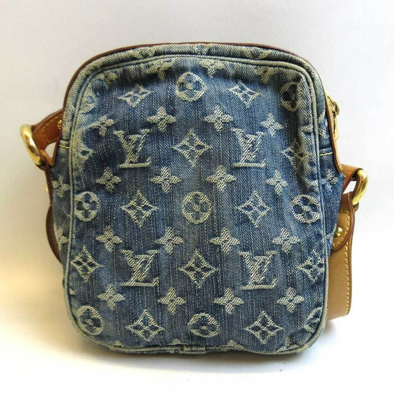 Authenticated used Louis Vuitton Bag Camera Blue Mini Shoulder Pochette Women's Men's Monogram Denim M95348, Adult Unisex, Size: (HxWxD): 20cm x 16cm