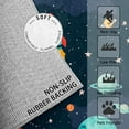 thumbnail image 2 of 3x4 Rug, Space Door Mat Washable Non Slip Soft for Entryway, Cartoon Rocket Planet Rug, Kids Boys Nursery Universe Carpet, Space Home Decor & Gifts, 2 of 7
