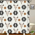 thumbnail image 3 of 4PCS Western Shower Curtain Sets with Rugs, Waterproof Fabric Shower Curtain Cool Cowboy Riding Horse Sunset Mountain Green Plant Cactus Desert Rodeo Country Farmhouse Wild West Bathroom Decor, 3 of 7