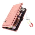 thumbnail image 3 of for iPhone XR Wallet Case for Women Men, iPhone XR Case, Flip Leather Shockproof Magnetic Zipper Pocket Wallet Purse Case w/Stand Card Slot Holder Wrist Strap for iPhone XR,Rosegold, 3 of 9