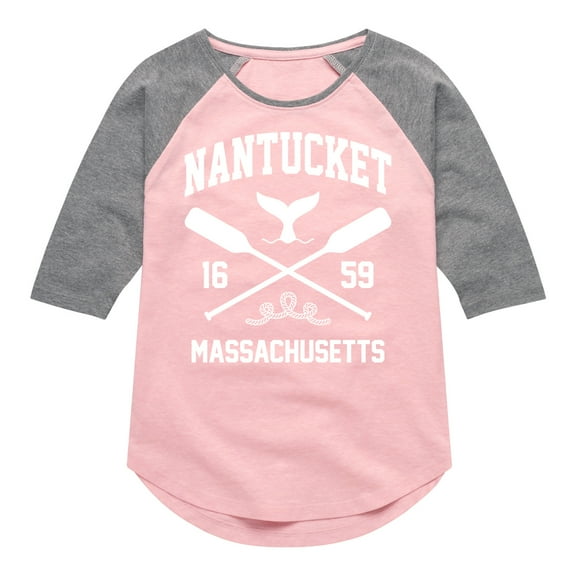 Instant Message - Nantucket - Toddler & Youth Girls Raglan Graphic T-Shirt
