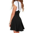 thumbnail image 4 of Shuttle tree Women Mini Suspender Skirt High Waisted Pleated Adjustable Strap Dress with Zipper, 4 of 7