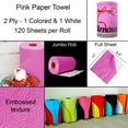 thumbnail image 3 of Renova Pink Paper Towels, 2 Rolls, 120 Sheets Per Roll, 3 of 5