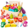 thumbnail image 1 of Juego de comida de madera Busy Edition, 32 piezas, para niños mayores de 3 años, 1 of 7