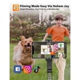thumbnail image 3 of hohem iSteady Q Gimbal Stabilizer for Smartphone, 1 Axis Selfie Stick Tripod with Face Tracking, 360° Rotation, 4 in 1 Portable Phone Tripod w/Extendable Stick for iPhone 14/Android Video Recording, 3 of 5