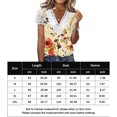 thumbnail image 2 of Camiseta Blusas elegantes con cuello en V para mujer Camisetas casuales de encaje Top básico suelto (Amarillo M) Ygjytge Amarillo T M para Mujer, 2 of 8