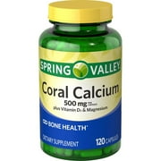 Spring Valley Coral Calcium Capsules, 500 mg, 120 Count