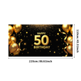 thumbnail image 3 of Golden Glittery 50th Birthday Backdrop Banner Party Decors Background for Photography Props Birthday Party Celebration Decorations, 3 of 4