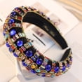 thumbnail image 6 of Luxury Padded Baroque Headbands - Wide Brilliant Full Crystal Hair Bands, 6 of 52
