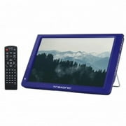 Trexonic TR-D12BLU 12 in. Lightweight Rechargeable Widescreen LED TV - HDMI - Audio & Video - SD - USB - VGA - Blue
