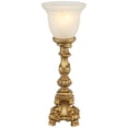 thumbnail image 2 of Regency Hill Traditional Accent Table Lamp 18" High French Gold Uplight Alabaster Glass Shade Living Room Bedroom House Bedside, 2 of 9