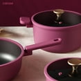 thumbnail image 5 of Carote Nonstick Cookware Set 17-Piece,Kitchen Pots and Pans Set,Stay-Cool Handles,Induction Compatible,Cookware Set for RV and Camping,Rose Pink, 5 of 8