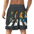 thumbnail image 3 of Simpsons Men's Short Pajama Pants Soft Trendy Sleep Shorts Breathable Ice Silk Lounge Shorts M, 3 of 8