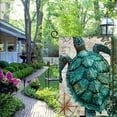 thumbnail image 4 of ONETECH Turtle Map Fan Garden Flag 12x18in Decorations Burlap Yard Flag White, 4 of 6
