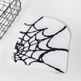thumbnail image 4 of vlrwzc Spider Web Beanie Hat Wool Knitted Hat Y2K Street Beanie for Men Women Winter Warm Beanie Fashion Hip Hop Skull Cap, 4 of 7