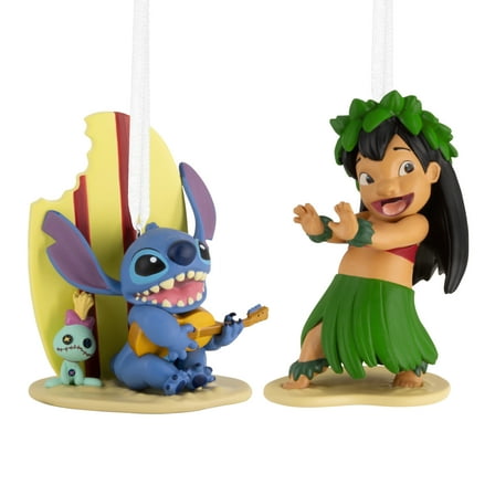 Hallmark Ornament TPR Figrual Lilo & Stitch Hula Scene