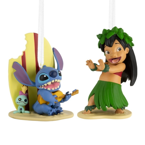 Hallmark Ornament TPR Figrual Lilo & Stitch Hula Scene