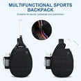 thumbnail image 5 of Quilted Tennis Backpack for 2 Rackets, Slim & Lightweight Waterproof Sling Bag for Tennis, Pickleball, Padel, Crossbody Sport Bag for Men & Women, 5 of 14