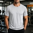thumbnail image 2 of Mens Cooling T-Shirt, Moisture Wicking Quick Dry Athletic Tee, Lightweight Breathable Summer Shirt for Hot Weather Size 3XL White, 2 of 6