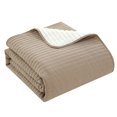 thumbnail image 4 of Chic Home St Paul Quilt Set Contemporary Striped Design Sherpa Lined Bed In A Bag Bedding - Sheets Pillowcases Pillow Shams Included - 7 Piece - Queen 90x90", Taupe, 4 of 5