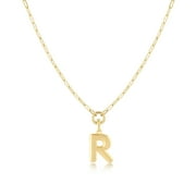 Jewelry Atelier Gold-Filled Initial Necklace for Women – Layered Initial Necklace with A-Z Pendant – 14k Gold-Filled Paperclip Chain– Cute Layered Gold Choker – Gold Jewelry for Women