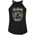 thumbnail image 1 of Def Leppard Bringing The Heartbreak Circle Black Women's Sleeveless Rocker Tank Top, 1 of 2