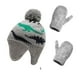 thumbnail image 5 of Minnieouse Gorro Conjunto de guantes Diseño de orejeras Gorros de punto para niños con patrones de dinosaurios Dibujos animados Accesorios de invierno Sombreros verde azulado gris L 4-5 ans Minnieouse AP009413-24B, 5 of 6