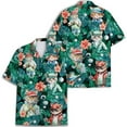 thumbnail image 2 of Tropical Cat Golfer Hawaiian Shirt For Men Floral Cat Mens Hawaiian Shirts Short Sleeve Button Down Shirt Men, 2 of 7